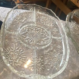 Glass serving tray